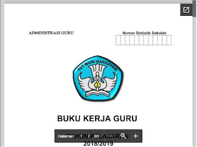 Download Buku Kerja Guru 1, 2, 3, 4 SD/MI Edisi Tahun 2019/2020