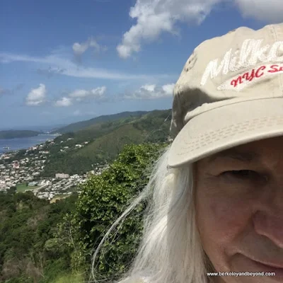 Venezuela in the background in selfie at Fort George in Port of Spain, Trinidad
