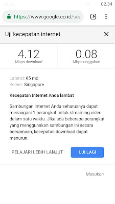 Kecepatan Internet Hinet