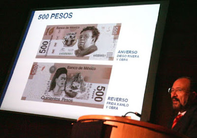 Billete diego rivera y frida Kahlo