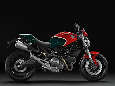 2010 Ducati Monster 696 and 796 red green