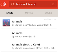 Ketik musik di pencarian - Cara Bermain dan Menggunakan Aplikasi Path - Android