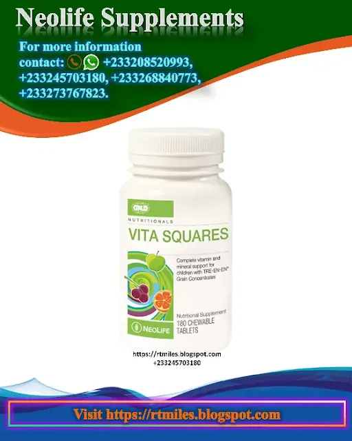 Neolife (GNLD) Vita Squares is a Chewable multivitamin for children.