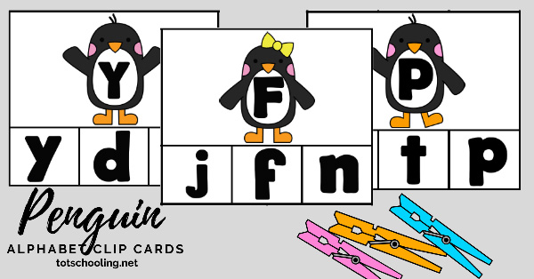 Penguin, letter recognition, alphabet printable, alphabet matching