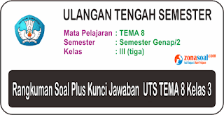 Download Rangkuman Soal Ulangan dan Kunci Jawaban Tematik  Download Rangkuman Soal Ulangan dan Kunci Jawaban Tematik 8 Kelas 3 SD