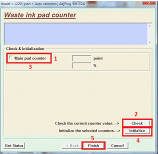 Download then install Epson L3100 L3101 L3110 L3150 resetter program. Select Particular Adjustment Mode