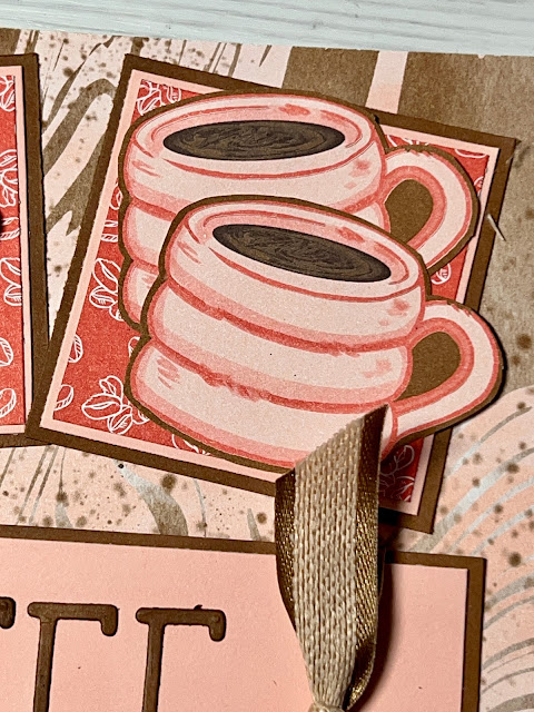 Coffee Mugs on a scrapbook page using Latte Love Stamp Set and Dies from Stampin' Up!