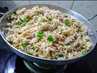 Mushroom fried rice, Indo Chinese recipe, Fried rice, Kids meal