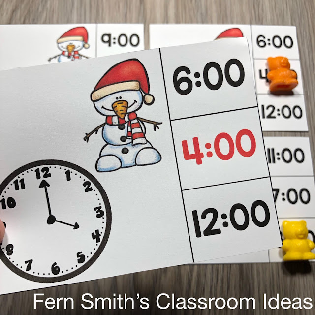 This January Time to the Hour Clip Card Bundle has FOUR different sets of Seasonal Clip Card Resources for Your Classroom!