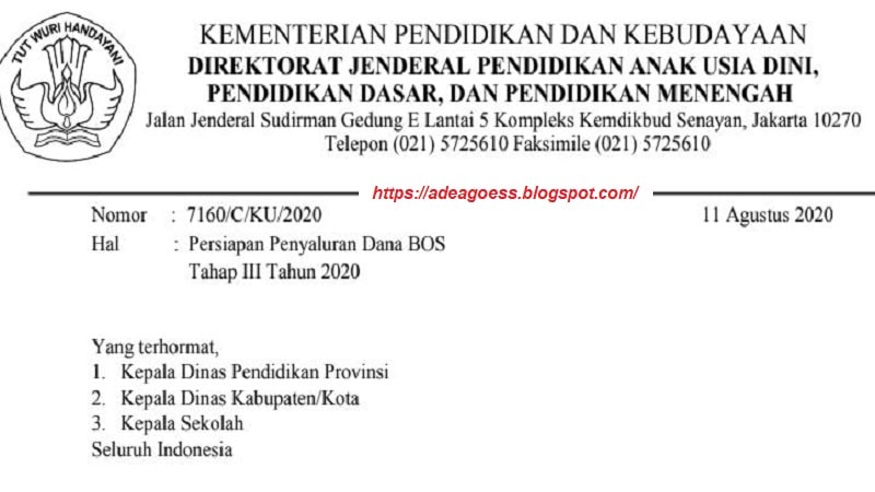 Persiapan Penyaluran Dana BOS Tahap III Tahun 2020 - SOBANG 2