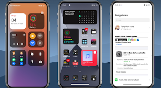 Download Tema iOS 14  Dark Signal 5G Untuk Realme C2, C3 dan C15