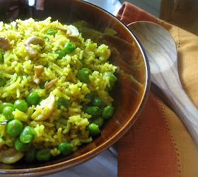 green pea pulao