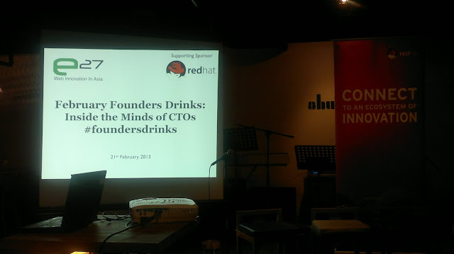 Founders Drinks e27, Singapore, Redhat, Social Media Week, CTOs