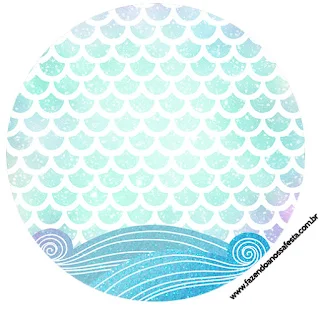 Mermaid: Free Printable Cupcake Toppers or Labels.