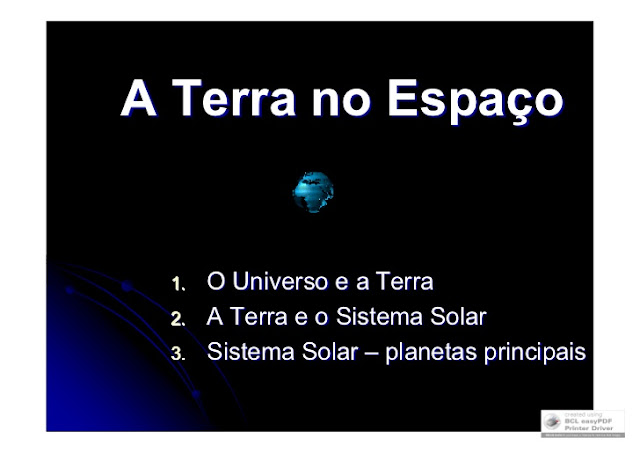 A TERRA NO ESPAÇO