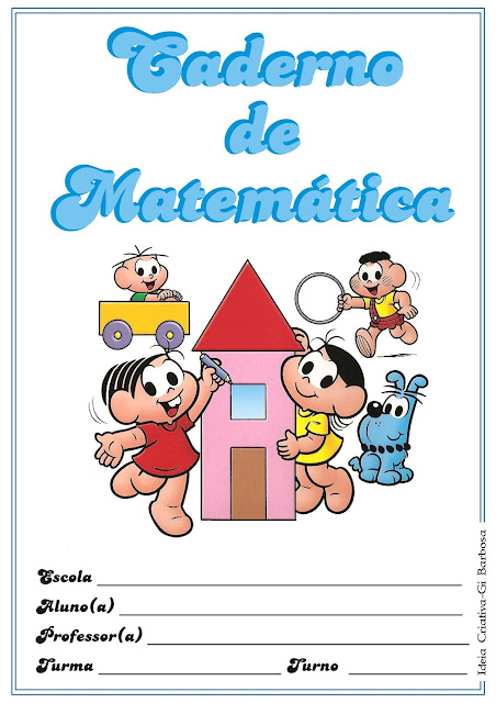 Capas para Caderno Turma da Mônica Coloridas