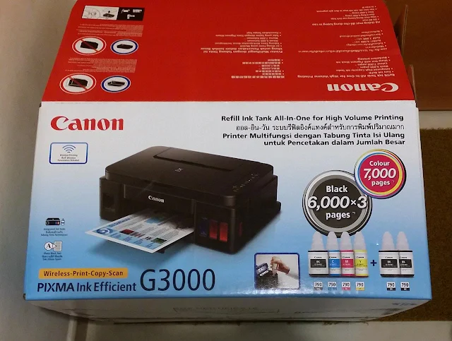 Canon G3000 打印機的包裝盒