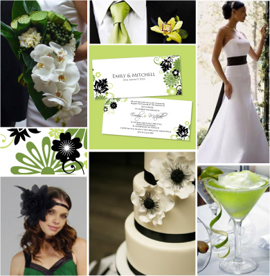 black and green wedding ideas