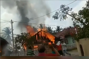 Kebakaran Gegerkan Warga Negara Batin Way Kanan
