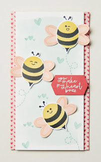 Stampin' Up! Bee My Valentine Card | Bee Mine Suite | Jan-Apr 2024 Stampin' Up! Mini Catalog #stampinup