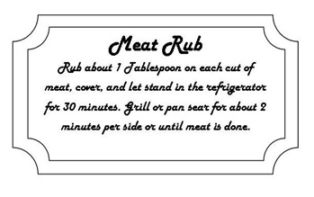 meat rub tag