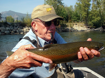 John Hickman with a Bitterroot Brown Trout