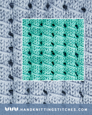 Hand Knitting Stitches - Pillar Openwork Textured Pattern