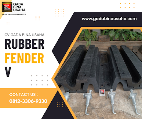 Rubber Fender V Include Anchor Bolt