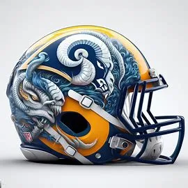 Los Angeles Rams Mythological Beasts Concept Helmet