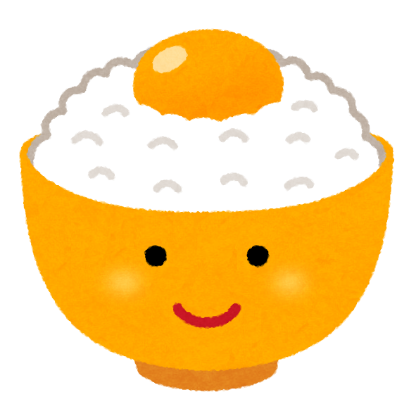 無料イラスト かわいいフリー素材集 卵かけご飯のキャラクター