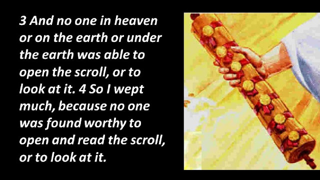 no man in heaven or on earth neither under the earth was found worthy to take the book and to loose the seven seals there of