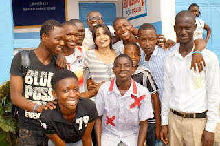 Freida Pinto visits Africa to meet Children