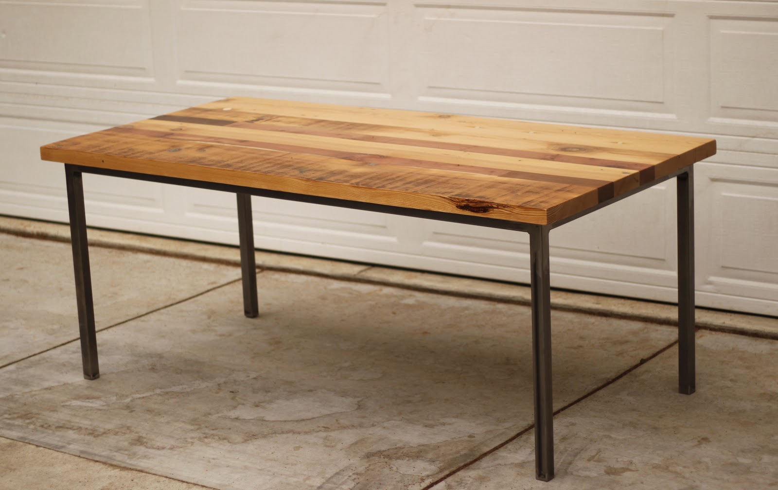 Reclaimed Wood Dining Table Metal Legs