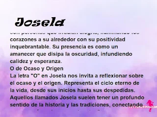 significado del nombre Josela