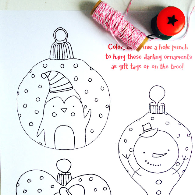 Day 2: Color Your Own Christmas Tree Ornaments Giveaway