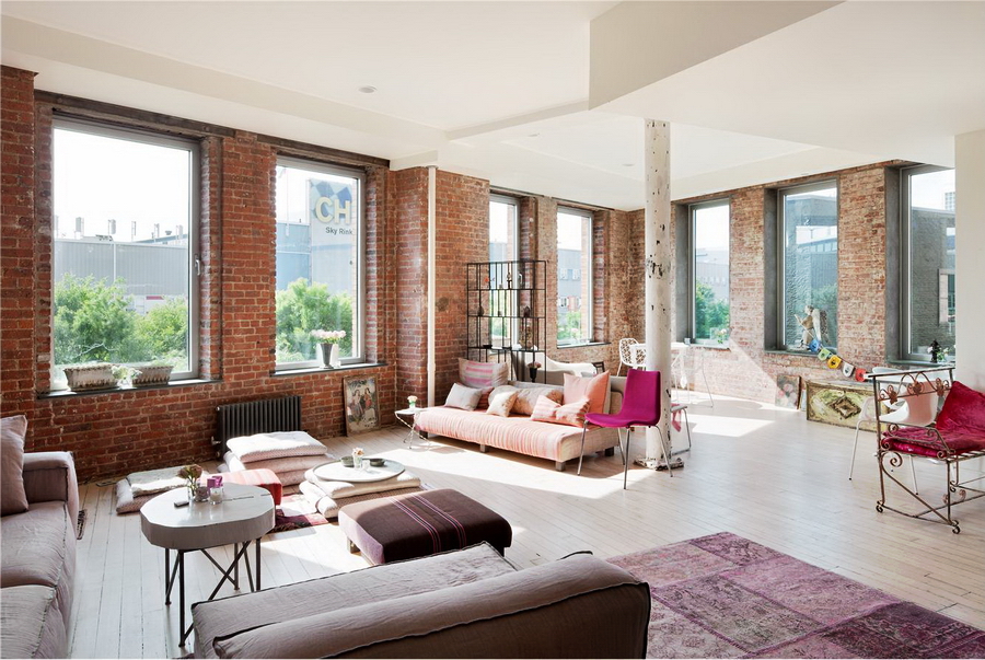 Loft Apartments with Brick Walls in New York