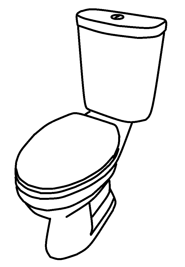Mewarnai Gambar  Mewarnai Gambar  Sketsa Toilet 2