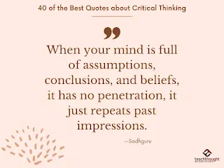 When Your Mind is Full of Assumptions, Conclusions and Beliefs, It Has No Penetration, It Just Repeats Past Impressions.