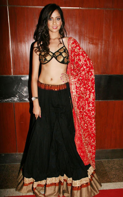 South Indian Actress Anushka in Beautiful Black Designer Embellished Lehenga