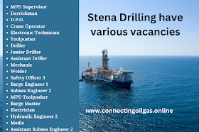Stena Drilling have various vacancies