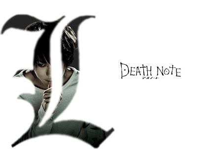The Sound Of Death Note White L Logo Wallpaper