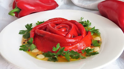 Pečene paprike s preljevom od češnjaka / Roasted peppers with garlic dressing