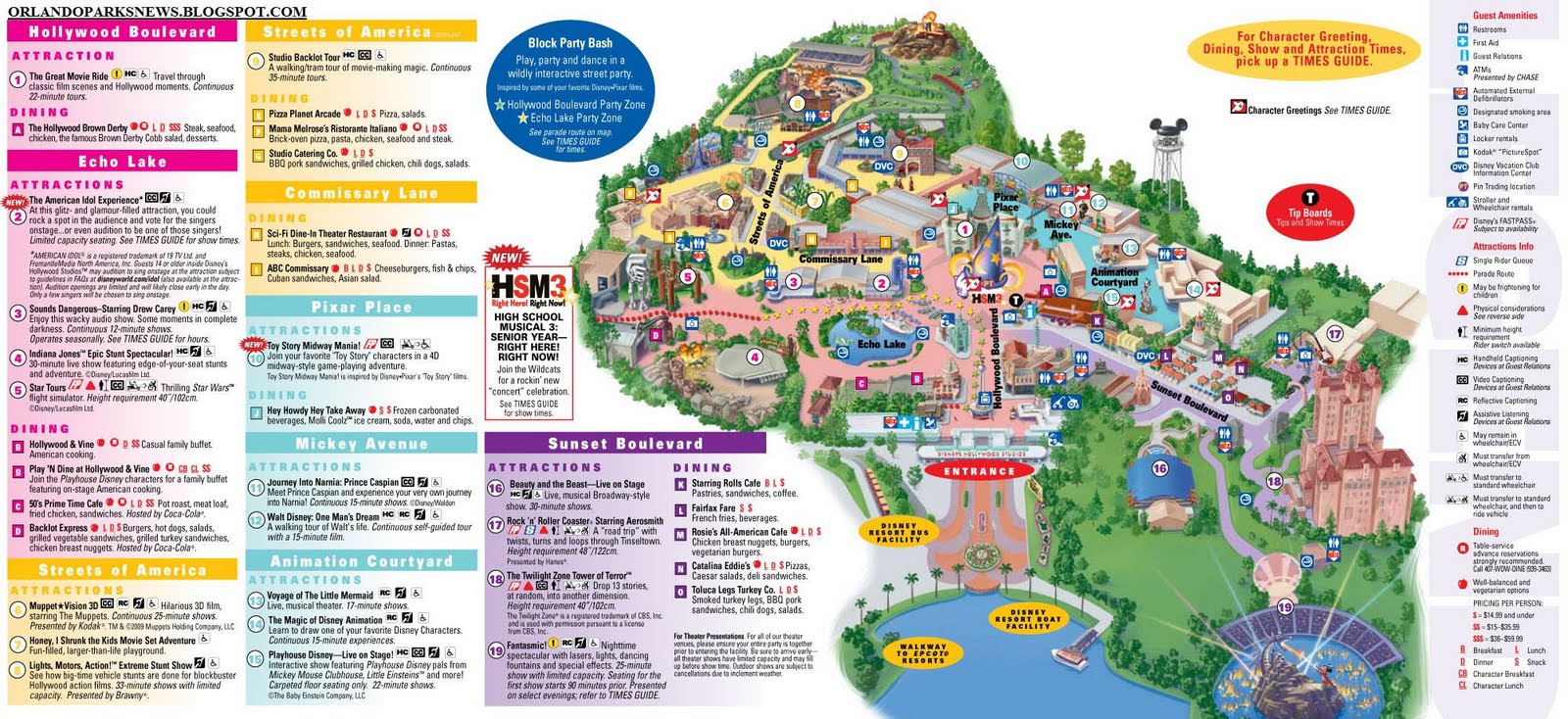 map of hollywood studios Disney S Hollywood Studios Park Map Orlando Theme Park News