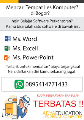 les komputer ms. office aplikasi perkantoran