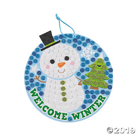 Glitter Snowman Craft Kit for your winter Girl Scout meeting