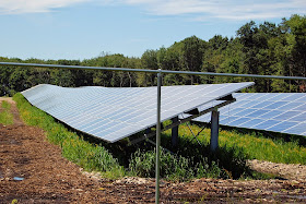 The solar farm under construction at Mount St Mary's Abbey in 2013