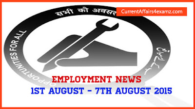 Employment News August 2015