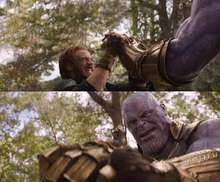 AVENGERS INFINITY WAR THANOS FIGHTING