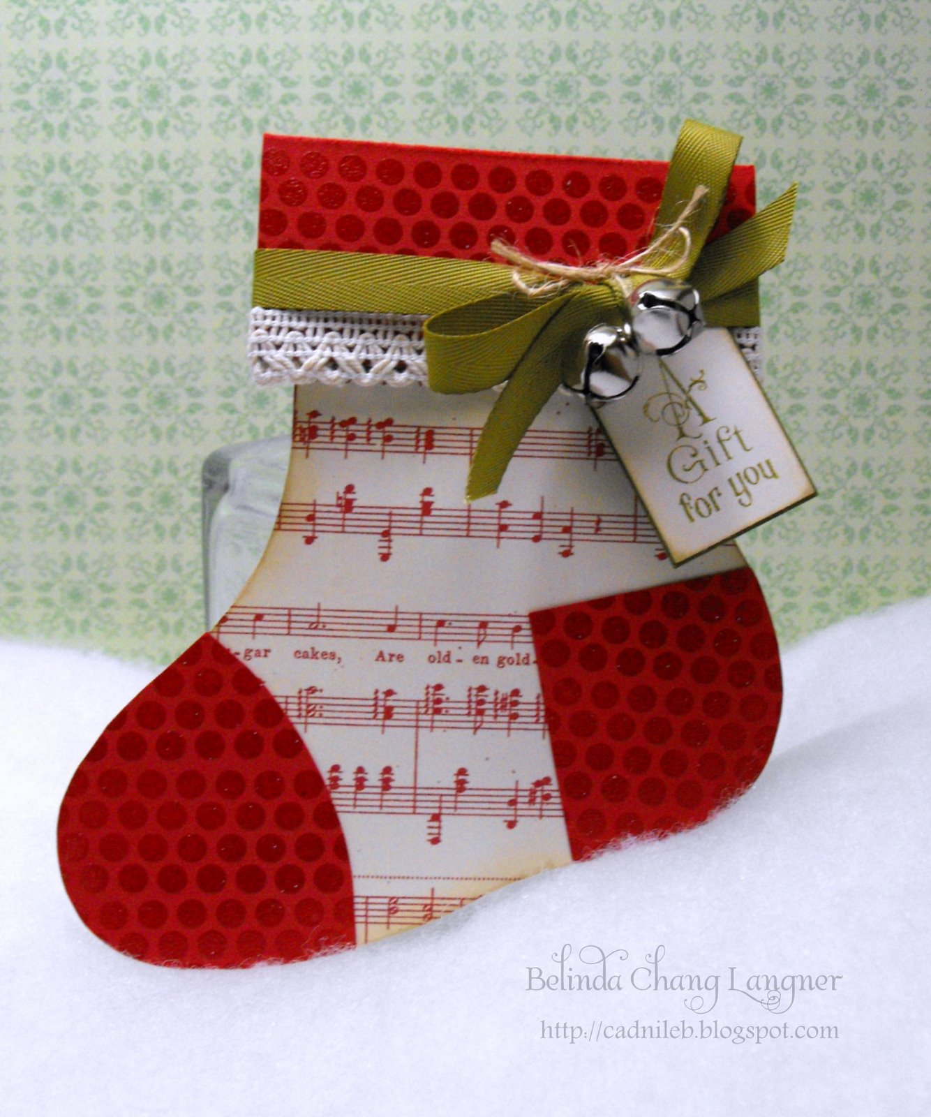 Belinda Langner Blog: Christmas Stocking Gift Card Holder