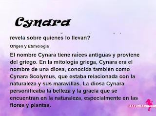 significado del nombre Cynara